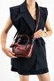 Burgundy Women's Adjustable Strap Hand and Shoulder Bag - 2
