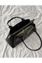 Shiny Black Women's Shoulder and Shoulder Bag Suitable for Daily Use - 3