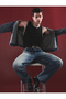 Normal Waist Comfortable Fit Pocketed Cotton Baggy Jean Trousers