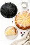 Thick Cast Cake Mold Beam Pattern Black 25 cm Diameter Non-Stick Bundt Cake Mold with Whisk as a Gift - 3
