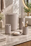 Round Beige Pro 5 Piece Bathroom Set