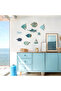 JETTING 【ZYAA-1】10pcs/set Fish Wall Decor Wooden Fish Hanging Beach Theme Bathroom Art Nautical Coas - 2