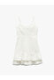 Cotton Strap Ruffle Flounce Gip Mini Fisto Dress - 3