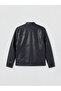 Quality Parts from Çelebi Store Standard Fit Upright Roba Collar Men's Leather Look Jacket - 8
