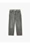 Cotton Straight-Leg Washed Regular Waist Denim Trousers - Straight Jeans - 3