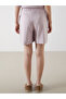 Two Mt Shop Quality Lcw Vision Lilac Women's Shorts with Elastic Waist - 4
