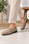 Women's Beige Suede Drawstring Loafer Shoes Daily Comfortable Flat Sole - 6