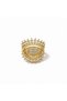 Custom Zircon Stone Adjustable Gold Ring