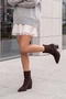 Women's Cowboy Pointed-Toe Western Boots Forne Brown Suede - 2