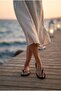 Luna Women's Black Silver Stone Detailed Stylish Special Design Flip-Flops Summer Beach Slippers - 3