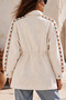 Bohem Embroidered Waist-Tie Cotton Ecru Jacket - 2
