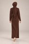 Women's polo collar knitted dress - 6