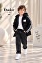 Boys' Water-Repellent Hooded Black Coat