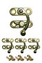 Small Bow Eye Hook Lock Yellow 4 Pieces Box Lid and Lid Clip 20X24 mm - 2