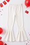 Girl's Cream Spanish Flared High Waist Elastic Leggings Pants October 29 Show Outfit - 4