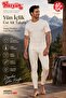 Men's Premium 75% Wool Sweat-Absorbent Non-Itchy Short Sleeve Top and Bottom Underwear Set