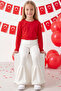 Girl's Cream Spanish Flared High Waist Elastic Leggings Pants October 29 Show Outfit - 3