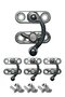 Small Bow Eye Hooked Lock Nickel 4 Pieces Box Chest and Lid Clip 20x24 Mm - 2