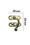 Small Bow Eye Hook Lock Yellow 4 Pieces Box Lid and Lid Clip 20X24 mm - 3