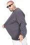 Mode Xl Plus Size Men's Sweatshirt Basic 20131 Smoked - 2