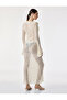 X Sibil Çetinkaya - V-Neck Long Sleeve Lace Ruffle Tie Blouse - 4