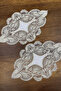 Linen French Lace Living Room Set 5 Pieces/ Cream - 3