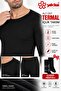 Men's Warm, Anti-Sweat, Long-Sleeved Black Thermal Underwear Set (with Socks as a Gift) - 2