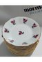 Porselen Gülri̇z Bordo 11 cm 12 Pieces Tea Plate - 3