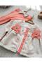 3-Piece Embroidered Baby Girl Set 6 Months, 12 Months, 18 Months, 2 Years Baby Girl Set 3-Piece Embroidered Blouse + Printed Long Sleeve Bodysuit + Pants Newborn Baby Set - 4