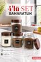 4-Piece Wooden Vacuum Lid Filter Coffee, Turkish Coffee, Nescafe, Milk Powder Jar 600 ml Glass Jar
