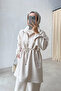 Design Collar Scuba Suit - Beige - 4