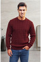 Premium Bordo Crew Neck Men's Knitwear Sweater - 3