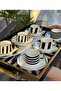 Set of 6 Porcelain Black Royal Coffee Cups