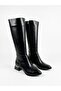Women's Zippered Pointed Toe Heeled Boots - 4
