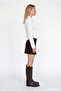 Asymmetrical Detailed Shirt Ecru - 4