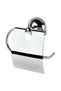 Chrome Colored Stainless Metal - Wc Toilet Paper Holder Attachment, Closed Paper Stand - 5