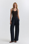 Coffee Colored Ribbed Strap Women's Tank Top - 2