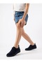 Artı-Artı014-Alk053 Genuine Leather Orthopedic Women's Navy Blue Suede Shoes