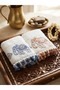 100% Cotton 2-Piece Elephant Figure Embroidered Luxury Hand and Face Towel Stylish Licensed Design Towel