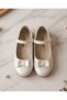 Girl's Bow Tie Pearl Pearl Patent Leather Orthopedic Ballerina Shoes