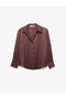 Regular Fit Long Sleeve Buttoned Classic Collar Satin Shirt