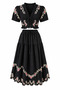 Embroidery Detailed Blouse Skirt Cotton Set