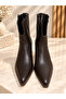 Women's Bitter Brown Western Cowboy Ankle Short Boots - 2