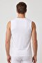 Men's White V-Neck Sports Tank Top - 3