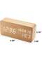 Wood Digital Alarm Clock,Large LED Display,Temperature and Date,Bamboo - 6