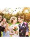 500Pcs Greenery Wedding Table Confetti,Sage Green and Gold Eucalyptus Paper Scatter for Engagement and Birthday Parties - 5