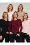 Set of 5 95% Cotton Crew Neck Sweatproof Breathable Long Sleeve Bodysuits