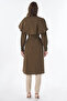Cape Detailed Long Tunic Dark Khaki - 5