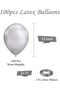 Silver Metallic Chrome Latex Party Party Globes,12 Inch Round Helium Party Globes for Weddings and Birthdays,Pack of 100 - 2