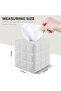 White PU Square Tissue Box Cover,Magnetic Bottom Decorative Facial Tissue Holder for Bathroom,Office,and Bedroom - 7